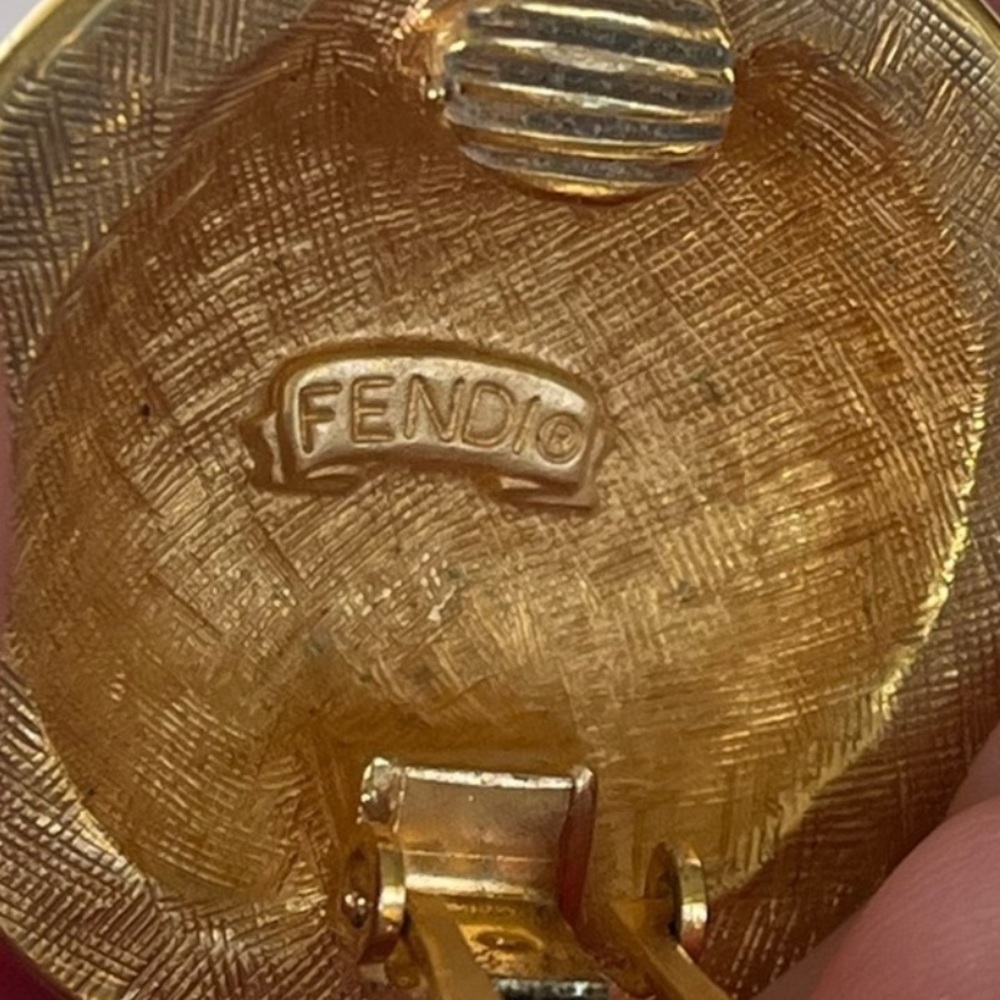Fendi Vintage Janus Coin FF Clip on earrings - Picture 6 of 6